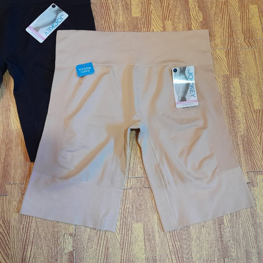Jockey Skimmies Collection Wicking Slip Shorts Bundle of 2 BLK & Tan XL NWT - Picture 2 of 11